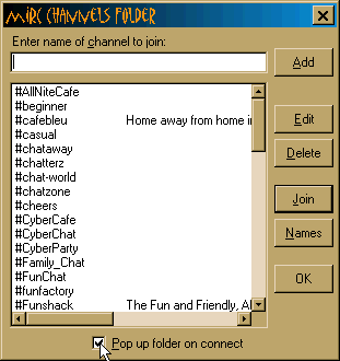mIRC Channels Folder fjernes